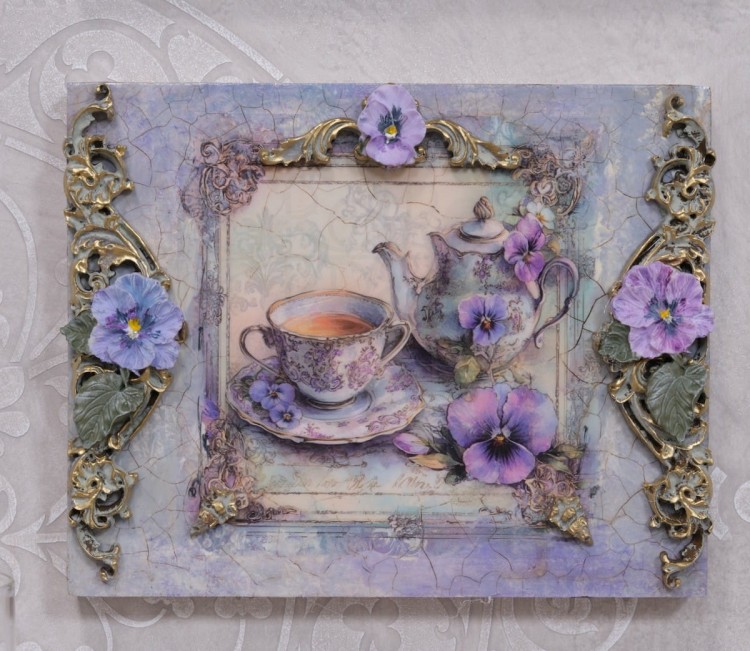 Papier do decoupage klasyczny 17x17 Layla 1 LBD406.1 LaBlanche