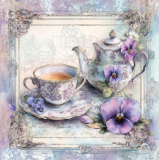 Papier do decoupage klasyczny 17x17 Layla 1 LBD406.1 LaBlanche
