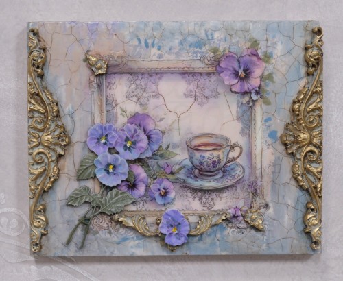 Papier do decoupage klasyczny 17x17 Layla 3 LBD406.3 LaBlanche