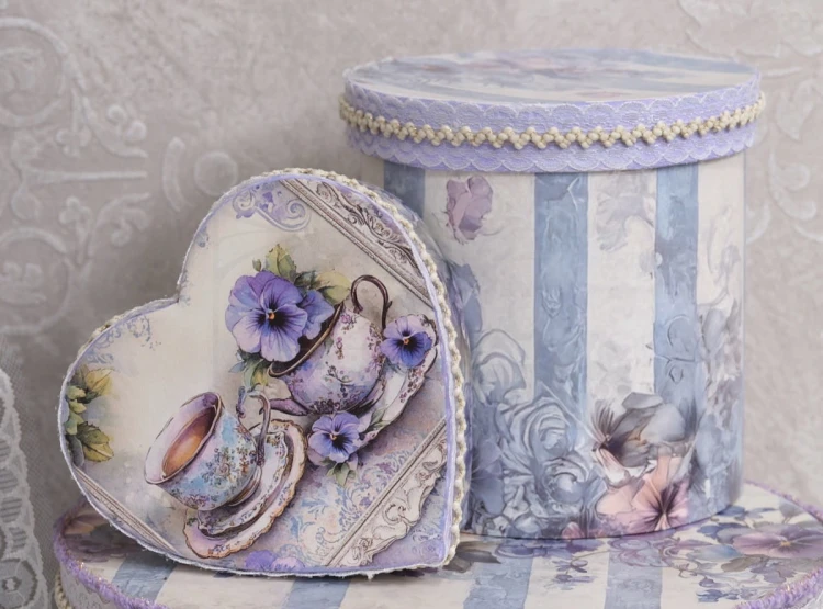 Papier do decoupage klasyczny 17x17 Layla 4 LBD406.4 LaBlanche