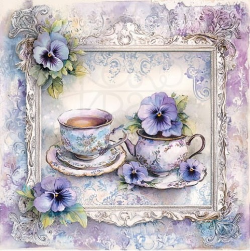 Papier do decoupage klasyczny 17x17 Layla 4 LBD406.4 LaBlanche