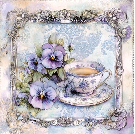 Papier do decoupage klasyczny 15x15 Layla 6 LBD406.6 LaBlanche