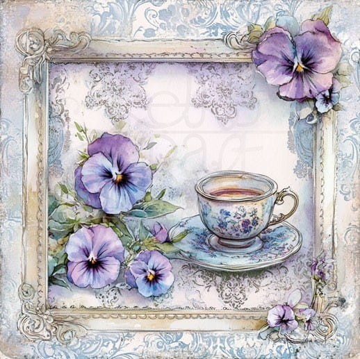 Papier do decoupage klasyczny 17x17 Layla 3 LBD406.3 LaBlanche