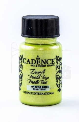 Farba dekoracyjna Dora Metalik jabłkowa zieleń 50ml DM161 Cadence