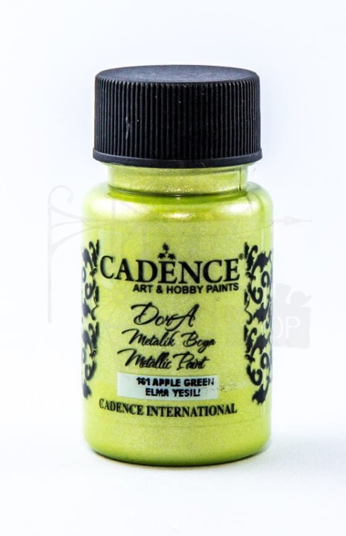 Farba dekoracyjna Dora Metalik jabłkowa zieleń 50ml DM161 Cadence