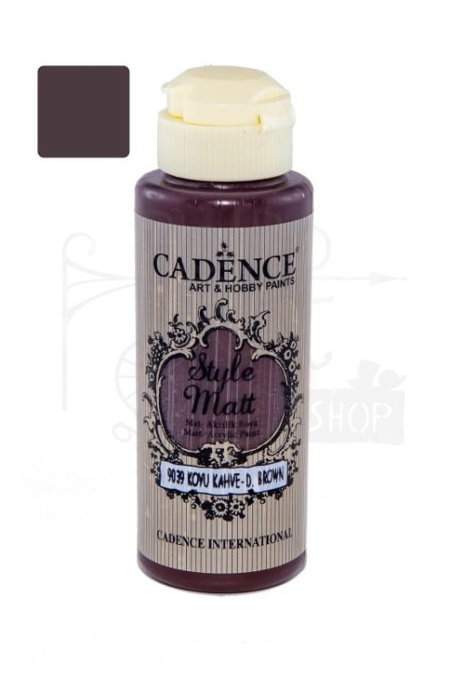 Farba akrylowa matowa Style Matt ciemny brąz 120ml S9039 Cadence