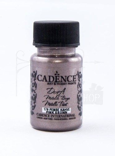 Farba dekoracyjna Dora Metalik różowy brąz 50ml DM170 Cadence