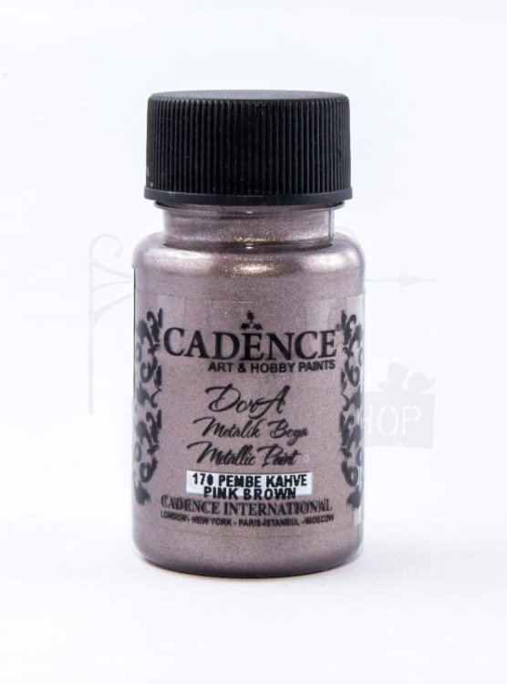 Farba dekoracyjna Dora Metalik różowy brąz 50ml DM170 Cadence