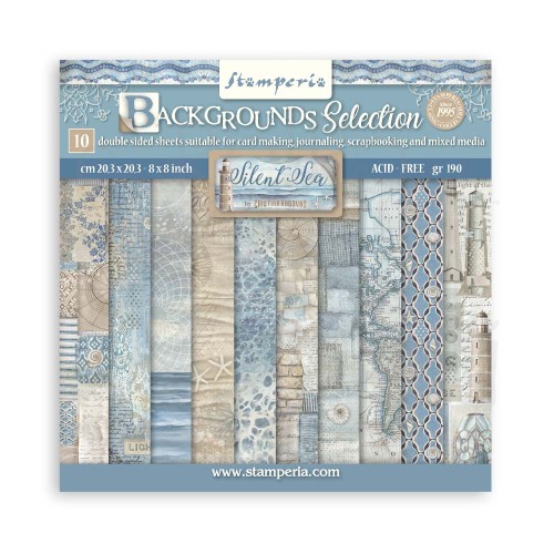 Zestaw papierów do scrapbookingu 20x20 Silent Sea Tła SBBS126 Stamperia