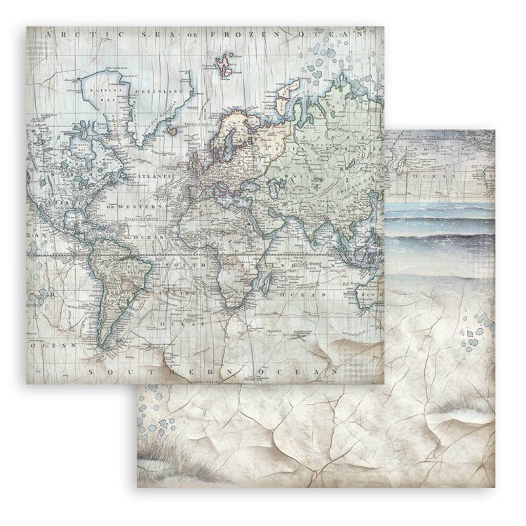 Zestaw papierów do scrapbookingu 20x20 Silent Sea Tła SBBS126 Stamperia