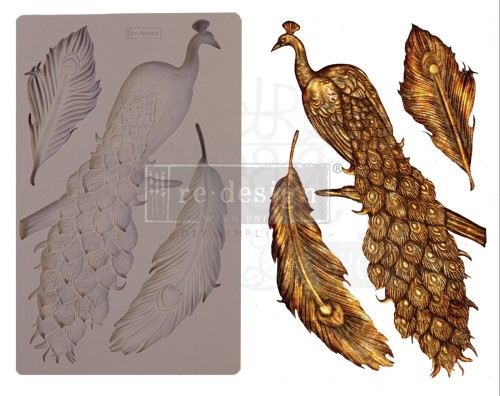 Foremka silikonowa 20x13 Regal Peacock paw pióra 645564 Prima
