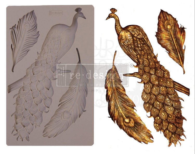 Foremka silikonowa 20x13 Regal Peacock paw pióra 645564 Prima
