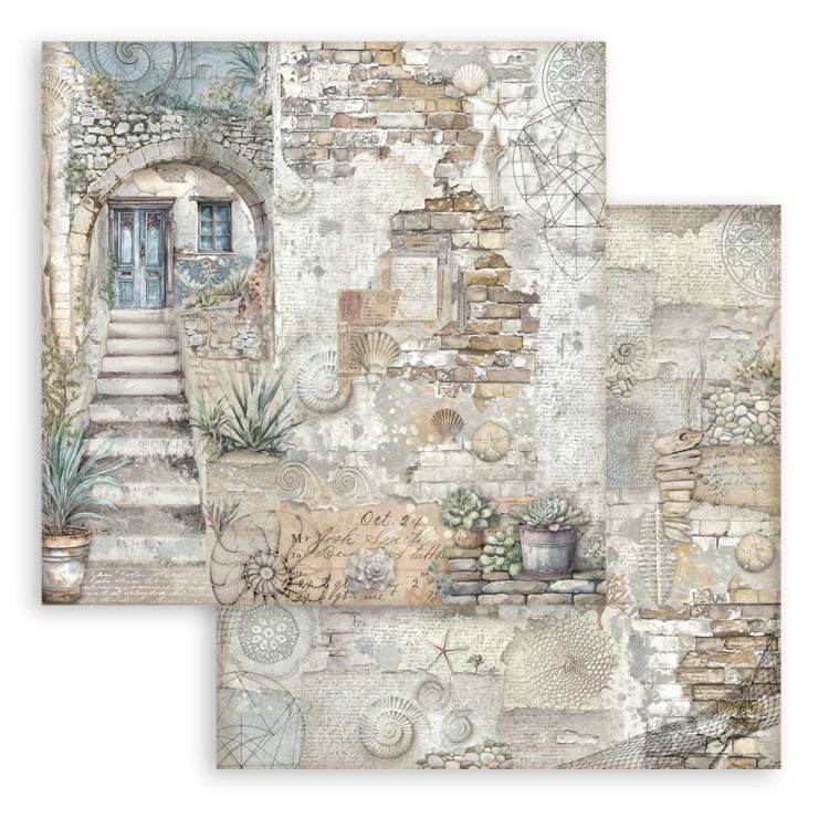 Zestaw papierów do scrapbookingu 20x20 Silent Sea SBBS125 Stamperia