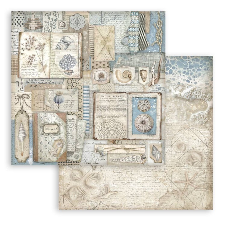 Zestaw papierów do scrapbookingu 20x20 Silent Sea SBBS125 Stamperia