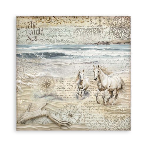 Zestaw papierów jednostronnych do scrapbookingu 20x20 Silent Sea 22ark SBBSXB12 Stamperia