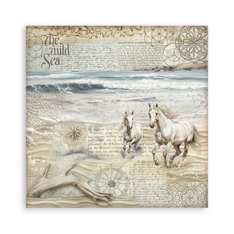 Zestaw papierów jednostronnych do scrapbookingu 20x20 Silent Sea 22ark SBBSXB12 Stamperia