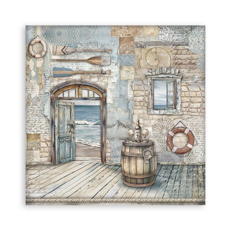 Zestaw papierów jednostronnych do scrapbookingu 20x20 Silent Sea 22ark SBBSXB12 Stamperia