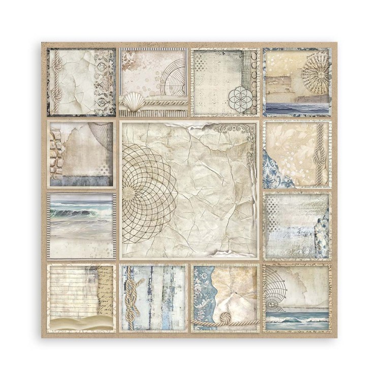 Zestaw papierów jednostronnych do scrapbookingu 20x20 Silent Sea 22ark SBBSXB12 Stamperia