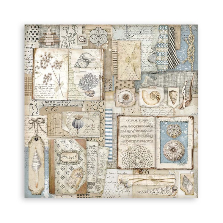 Zestaw papierów jednostronnych do scrapbookingu 20x20 Silent Sea 22ark SBBSXB12 Stamperia