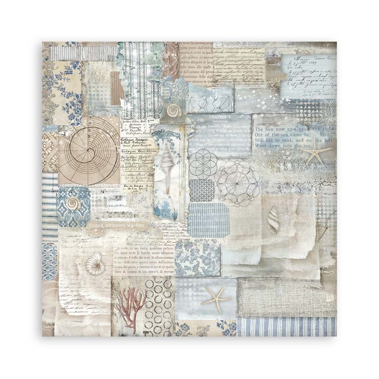 Zestaw papierów jednostronnych do scrapbookingu 20x20 Silent Sea 22ark SBBSXB12 Stamperia
