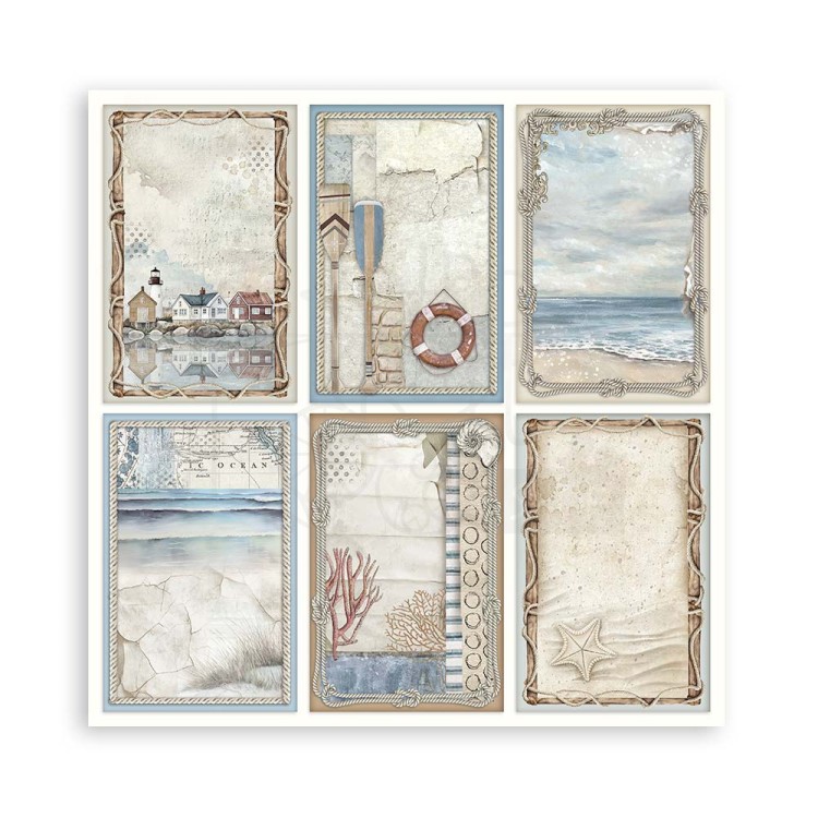 Zestaw papierów jednostronnych do scrapbookingu 20x20 Silent Sea 22ark SBBSXB12 Stamperia
