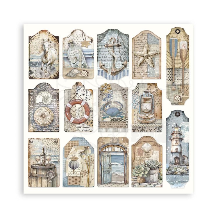 Zestaw papierów jednostronnych do scrapbookingu 20x20 Silent Sea 22ark SBBSXB12 Stamperia