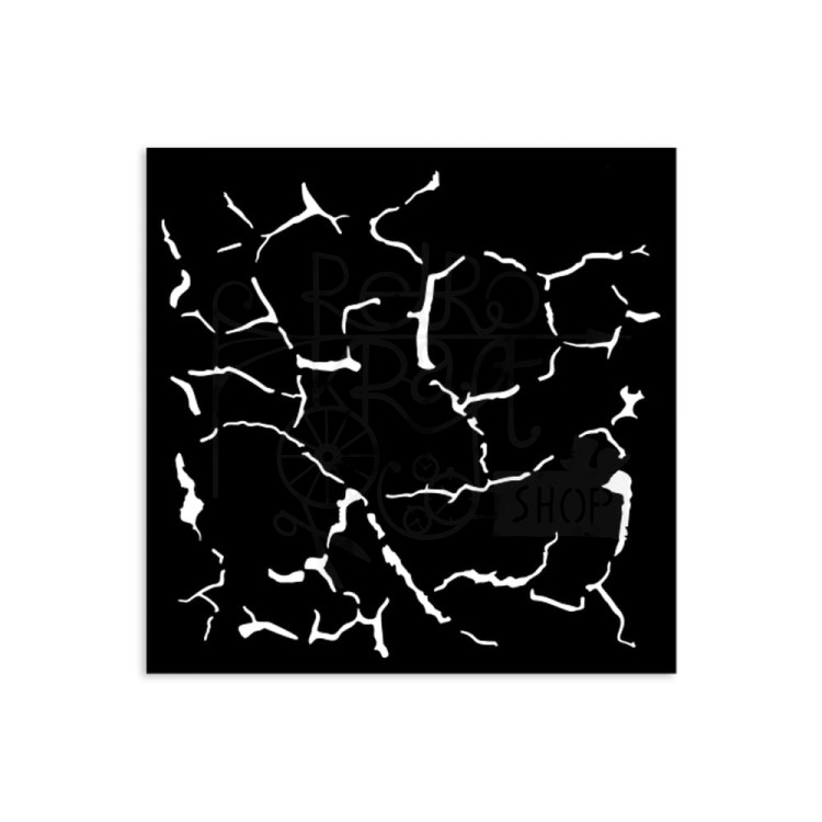Szablon maska 12x12cm Silent Sea Spękania wzór KSTDS47 Stamperia