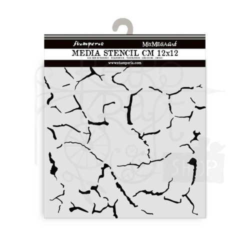 Szablon maska 12x12cm Silent Sea Spękania wzór KSTDS47 Stamperia