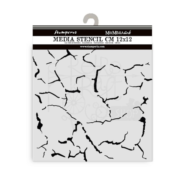 Szablon maska 12x12cm Silent Sea Spękania wzór KSTDS47 Stamperia