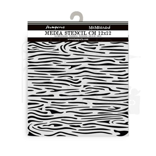 Szablon maska 12x12cm Silent Sea Drewniany wzór KSTDS46 Stamperia