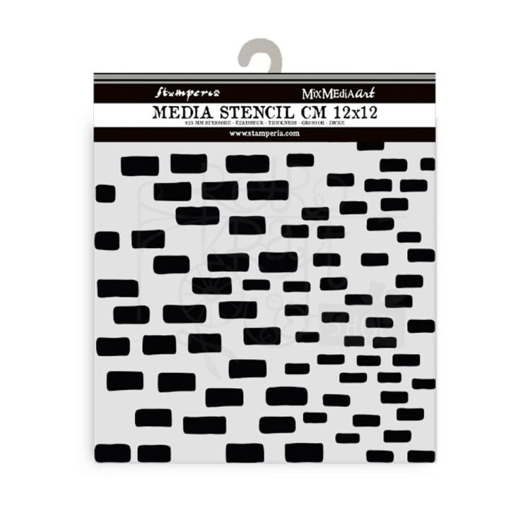 Szablon maska 12x12cm Silent Sea Ceglane tło KSTDS44 Stamperia