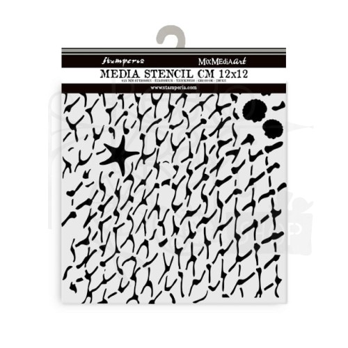 Szablon maska 12x12cm Silent Sea Sieć KSTDS39 Stamperia
