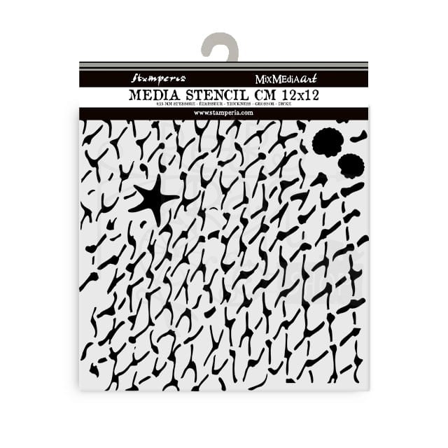 Szablon maska 12x12cm Silent Sea Sieć KSTDS39 Stamperia