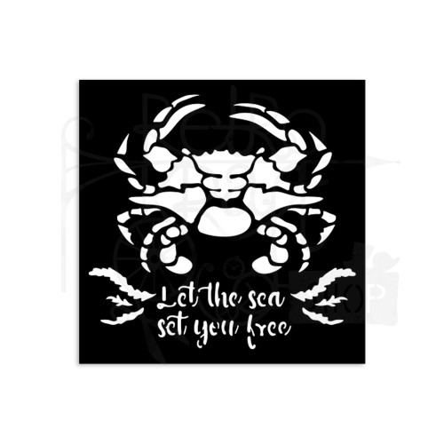 Szablon maska 12x12cm Silent Sea Krab KSTDS37 Stamperia