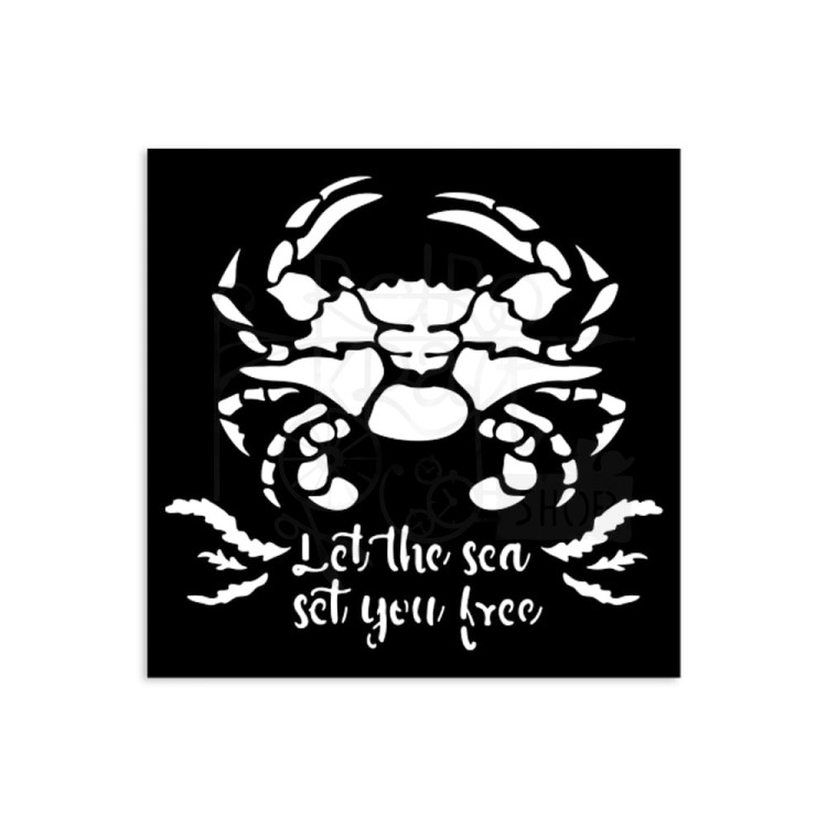 Szablon maska 12x12cm Silent Sea Krab KSTDS37 Stamperia