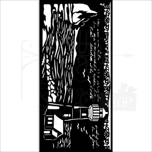 Szablon maska 12x25cm Silent Sea Latarnia KSTDL117 Stamperia