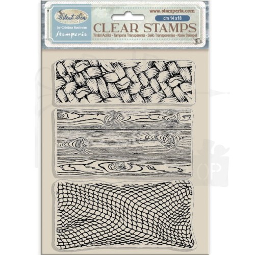 Stempel akrylowy 14x18cm Silent Sea Tekstury WTK219 Stamperia