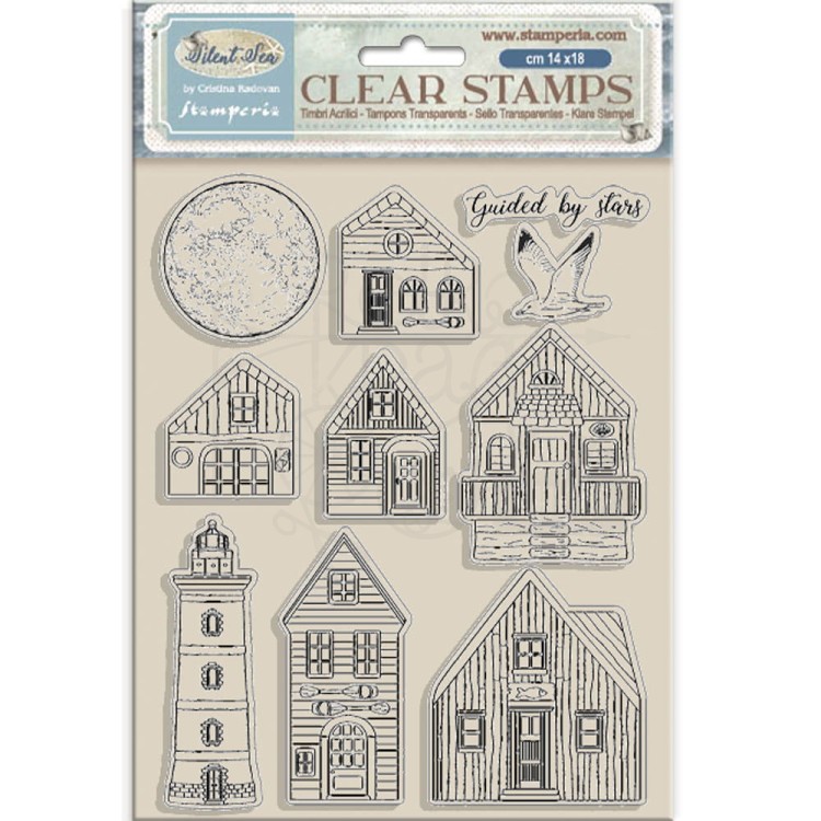 Stempel akrylowy 14x18cm Silent Sea Krajobrazy WTK218 Stamperia