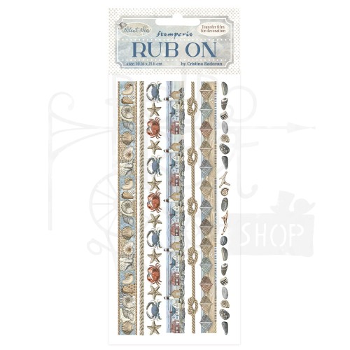 Rub-on transfer 10x21.6cm Silent Sea Paski DFLRB159 Stamperia
