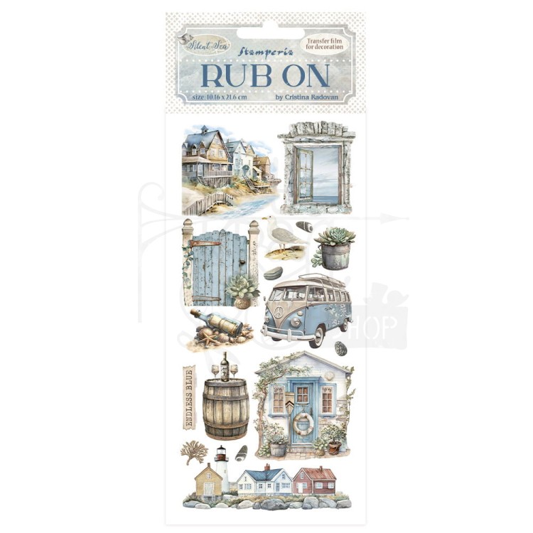 Rub-on transfer 10x21.6cm Silent Sea Krajobrazy DFLRB157 Stamperia