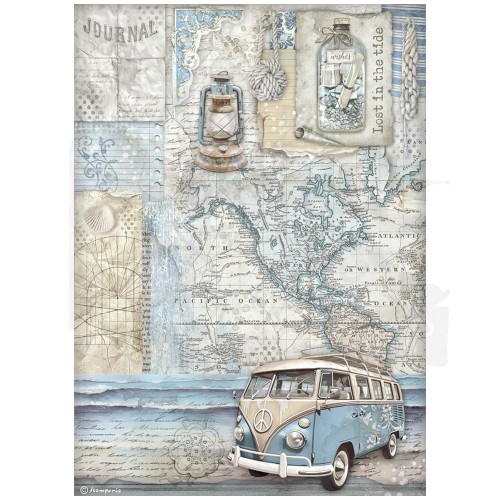 Papier ryżowy do decoupage A4 Silent Sea Van DFSA41028 Stamperia
