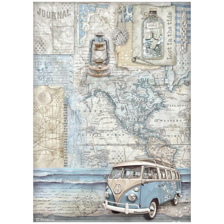 Papier ryżowy do decoupage A4 Silent Sea Van DFSA41028 Stamperia
