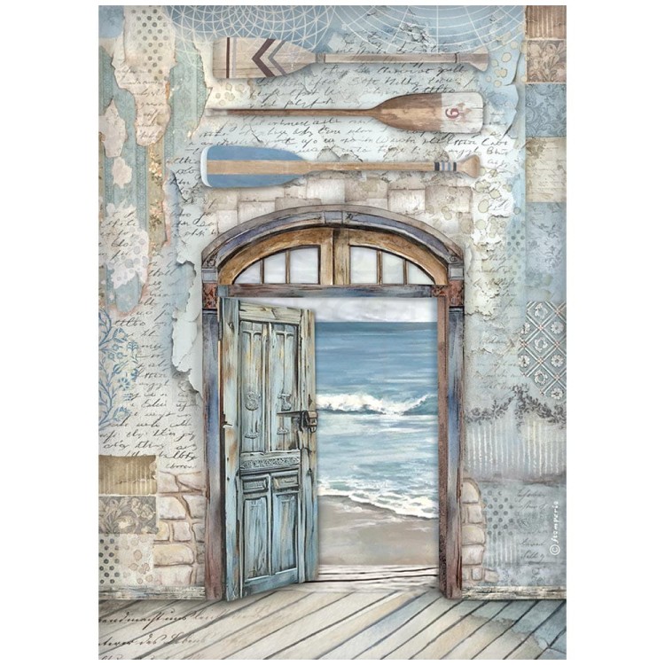 Papier ryżowy do decoupage A4 Silent Sea Drzwi DFSA41024 Stamperia