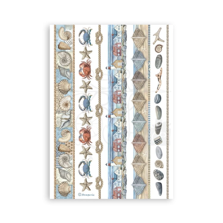 Papier washi A5 Silent Sea 8 ark SBW19 Stamperia