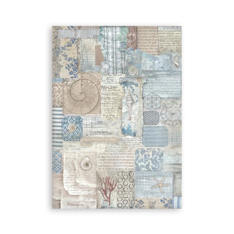 Papier washi A5 Silent Sea 8 ark SBW19 Stamperia