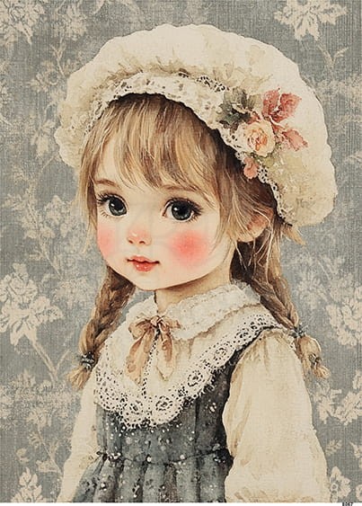 Papier ryżowy do decoupage A6 Mała dziewczynka 8067
