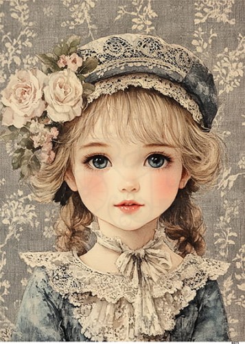 Papier ryżowy do decoupage A6 Mała dziewczynka 8071