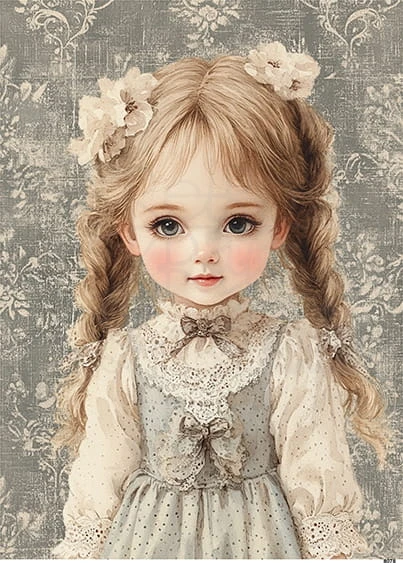 Papier ryżowy do decoupage A6 Mała dziewczynka 8078