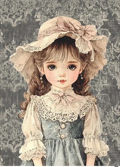 Papier ryżowy do decoupage A6 Mała dziewczynka 8084