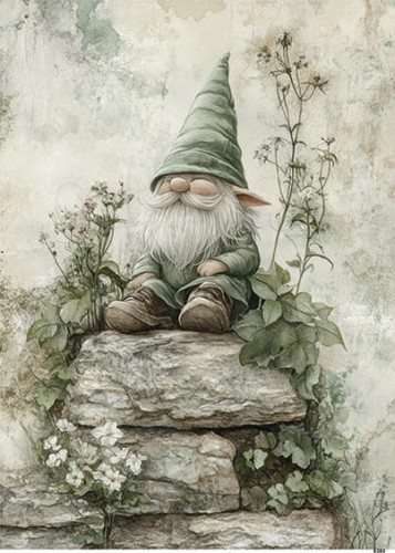 Papier ryżowy do decoupage A5 Gnom 8380